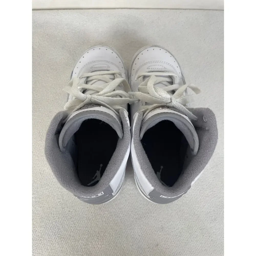Jordan 2 Retro White Cement Grey Toddler Sneakers 12c